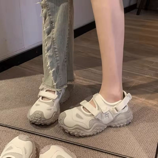Autumn Chunky Women Sports Sandals Shoes Fashion Shallow Platform Sneakers Ladies Casual Flats Outdoor Mary Jane Shoe Footwear