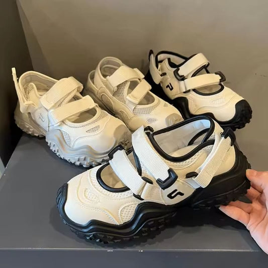 Autumn Chunky Women Sports Sandals Shoes Fashion Shallow Platform Sneakers Ladies Casual Flats Outdoor Mary Jane Shoe Footwear